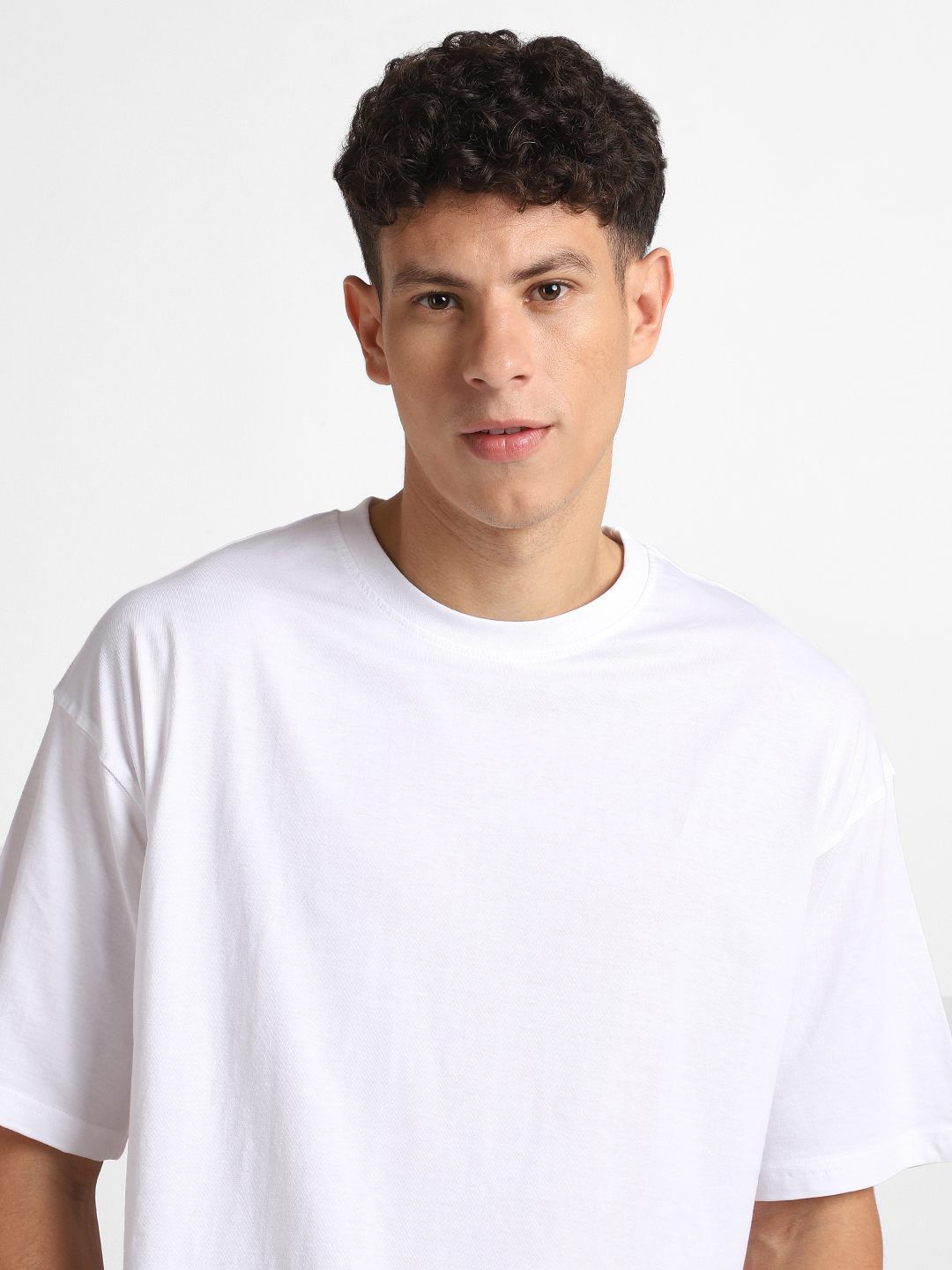 NOBERO Men Pack of 2 Oversized Round Neck Cotton T-shirt