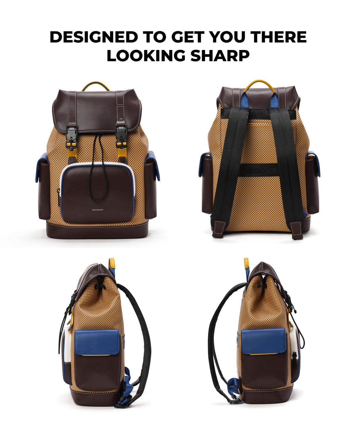 Teriyaki Backpack, Signature Coated Canvas & Vegan Leather Trims_Tofu