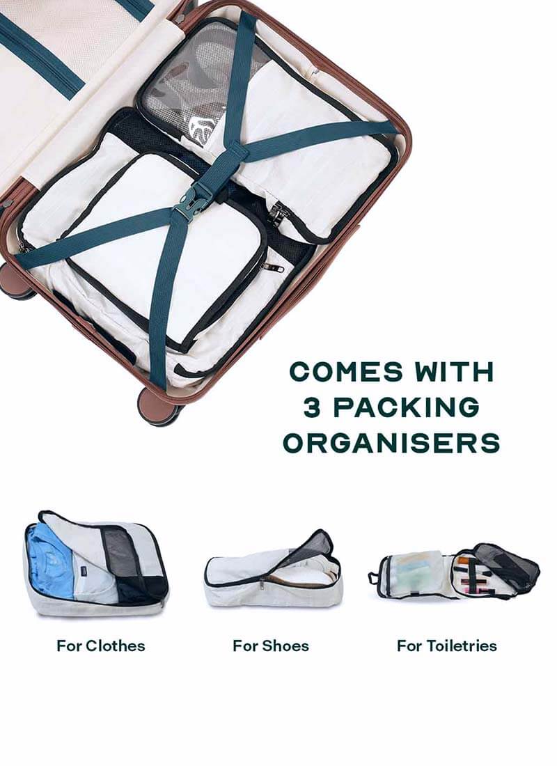 Odyssey Combo | Sand | Set of 3 Hard Luggage