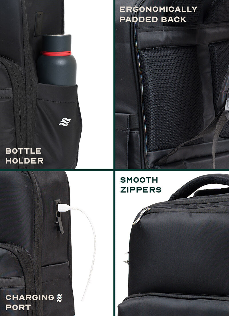 Rover Backpack | Black | Everyday Laptop Backpack