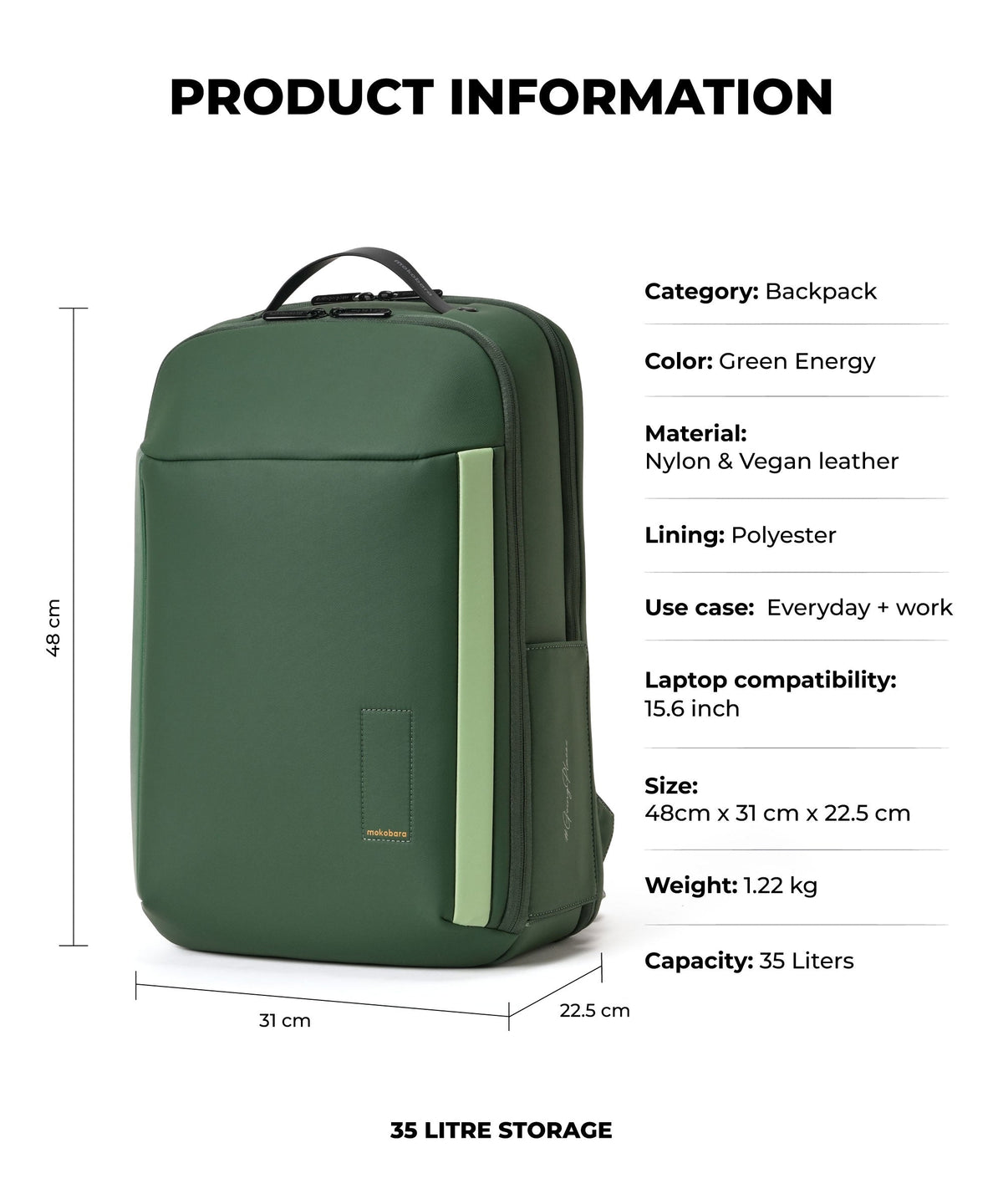 The Autopilot Backpack Multipurpose Laptop Backpack_Green Energy