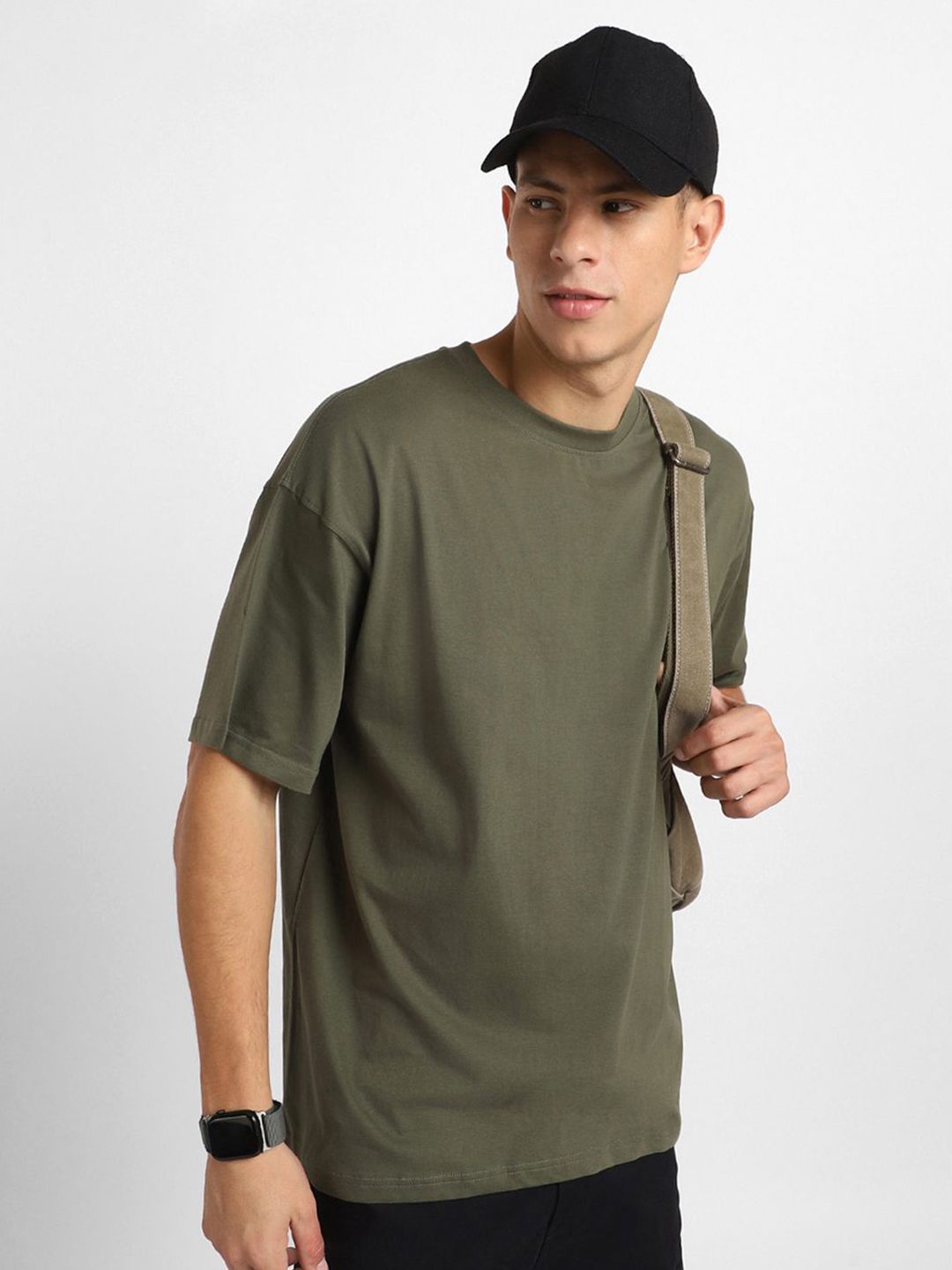 NOBERO Men Oversized Round Neck Cotton T-Shirt Pack