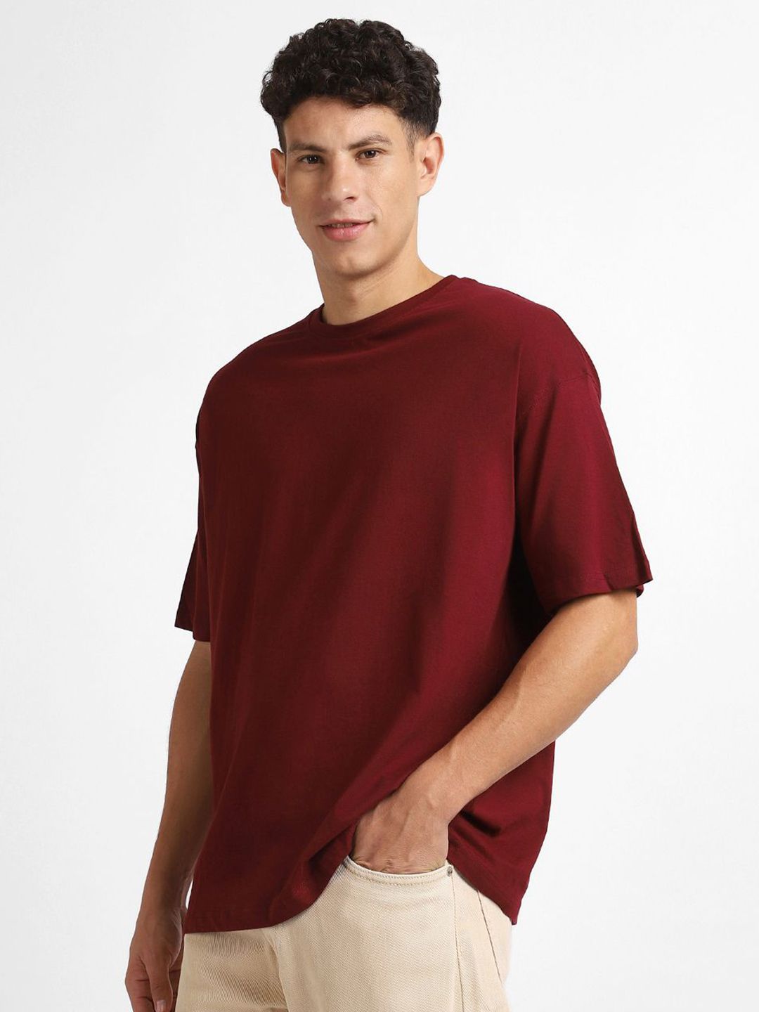 NOBERO Men Oversized Graphic Printed Cotton T-shirt