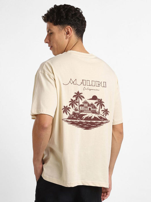 NOBERO Men Oversized Graphic Printed Cotton T-shirt
