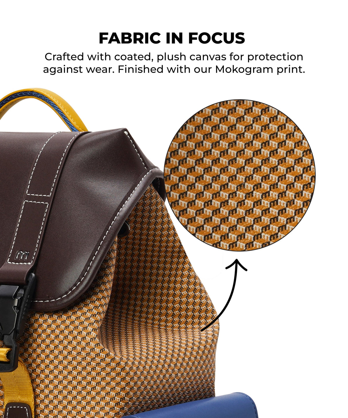 Teriyaki Backpack, Signature Coated Canvas & Vegan Leather Trims_Tofu