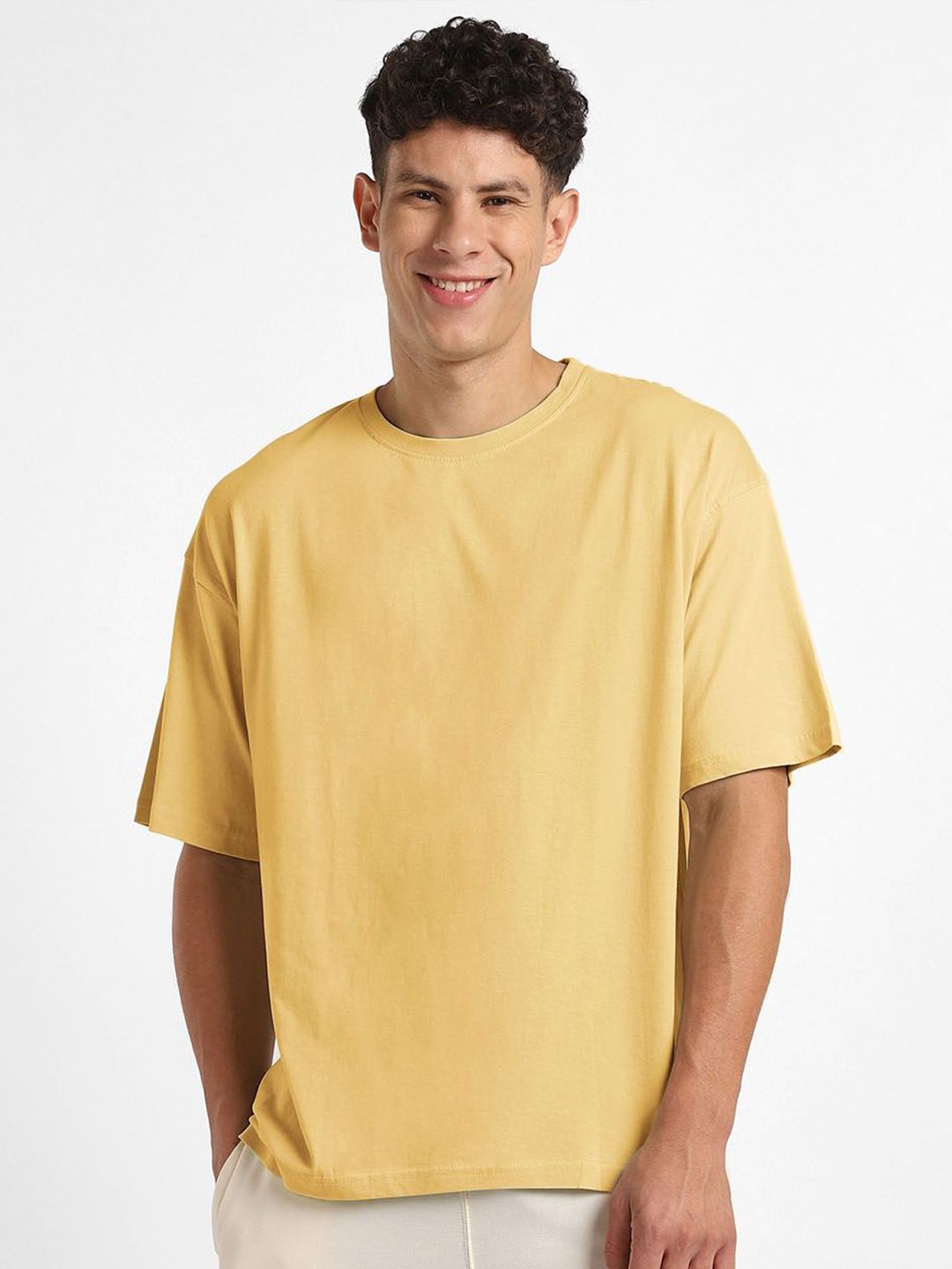 NOBERO Men Oversized Graphic Printed Cotton T-shirt