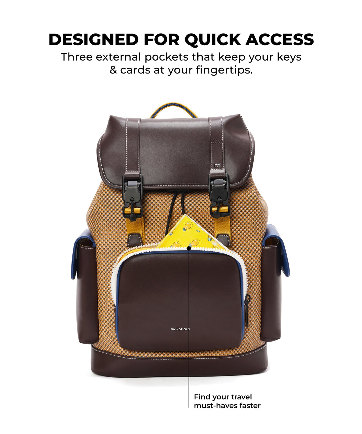 Teriyaki Backpack, Signature Coated Canvas & Vegan Leather Trims_Tofu