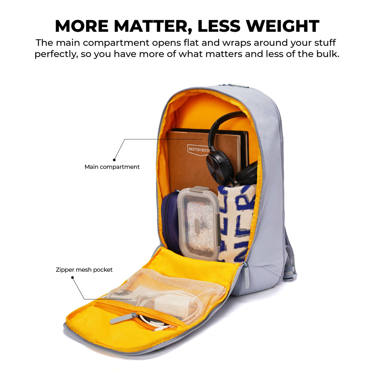 The Aisle Backpack, Ergonomic Design With Padded Straps_Nice Ice
