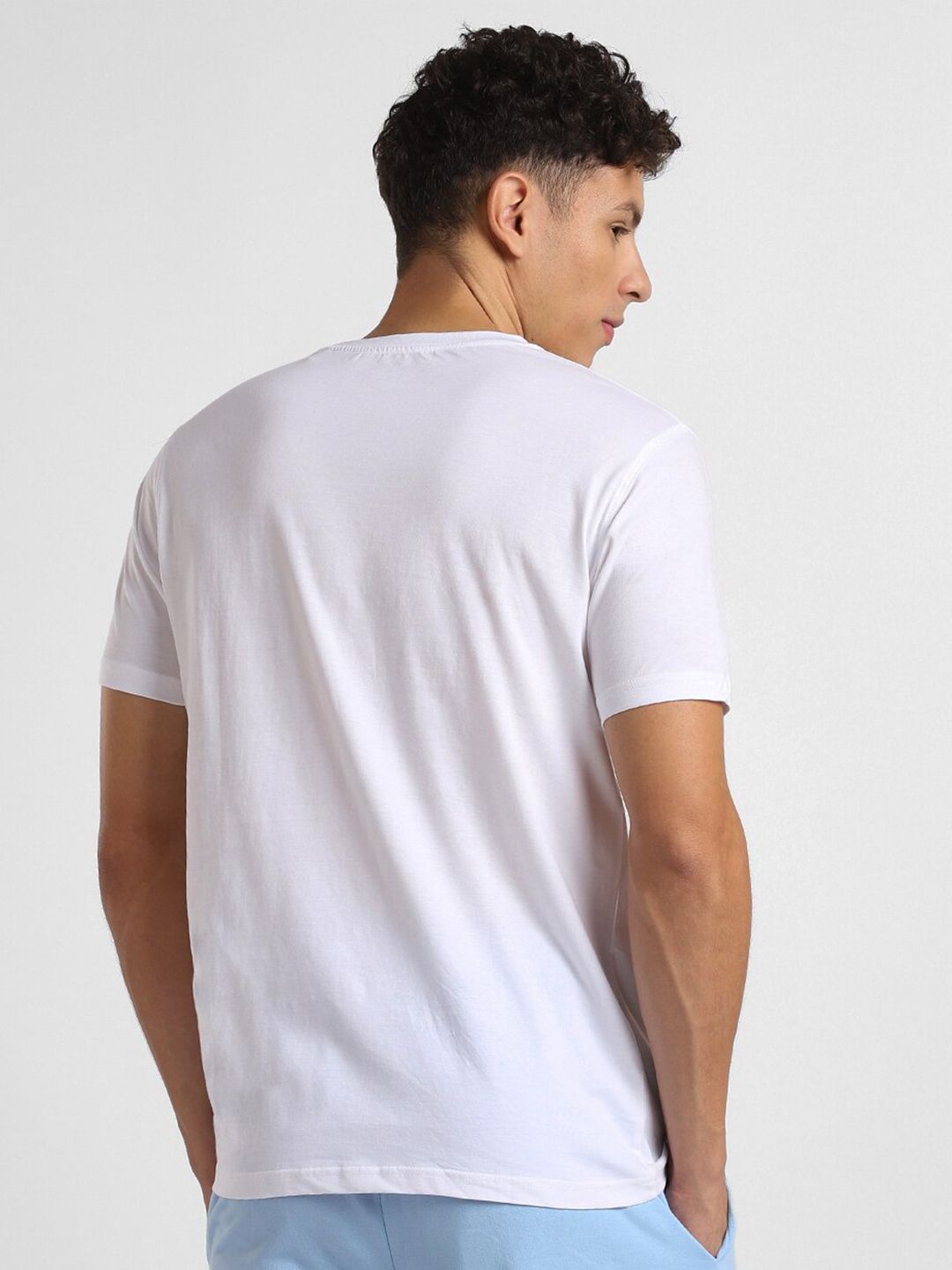NOBERO Pack of 3 Men Round Neck Solid Cotton T-shirt