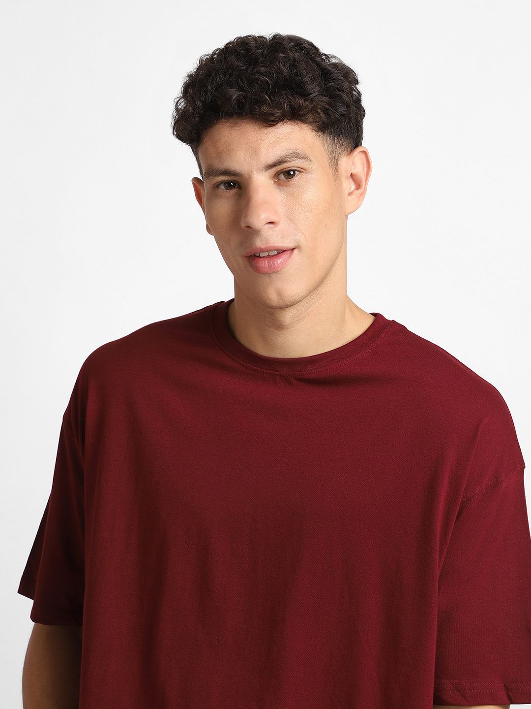 NOBERO Men Pack of 2 Oversized Round Neck Cotton T-shirt