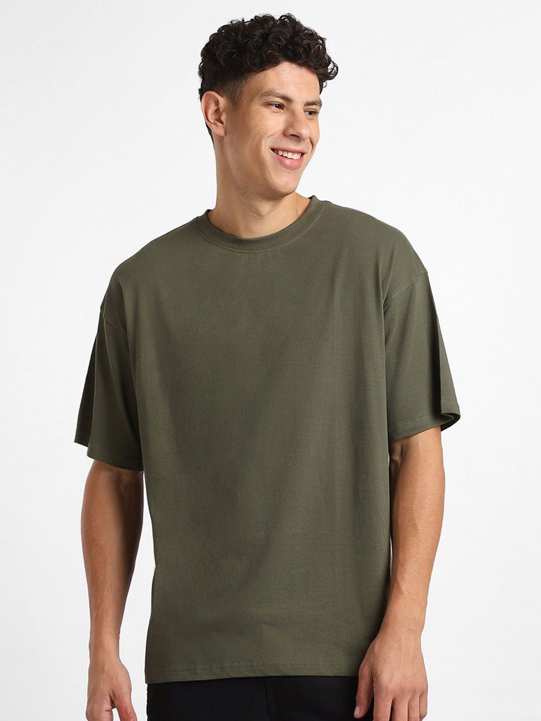 NOBERO Men Oversized Round Neck Cotton T-Shirt Pack