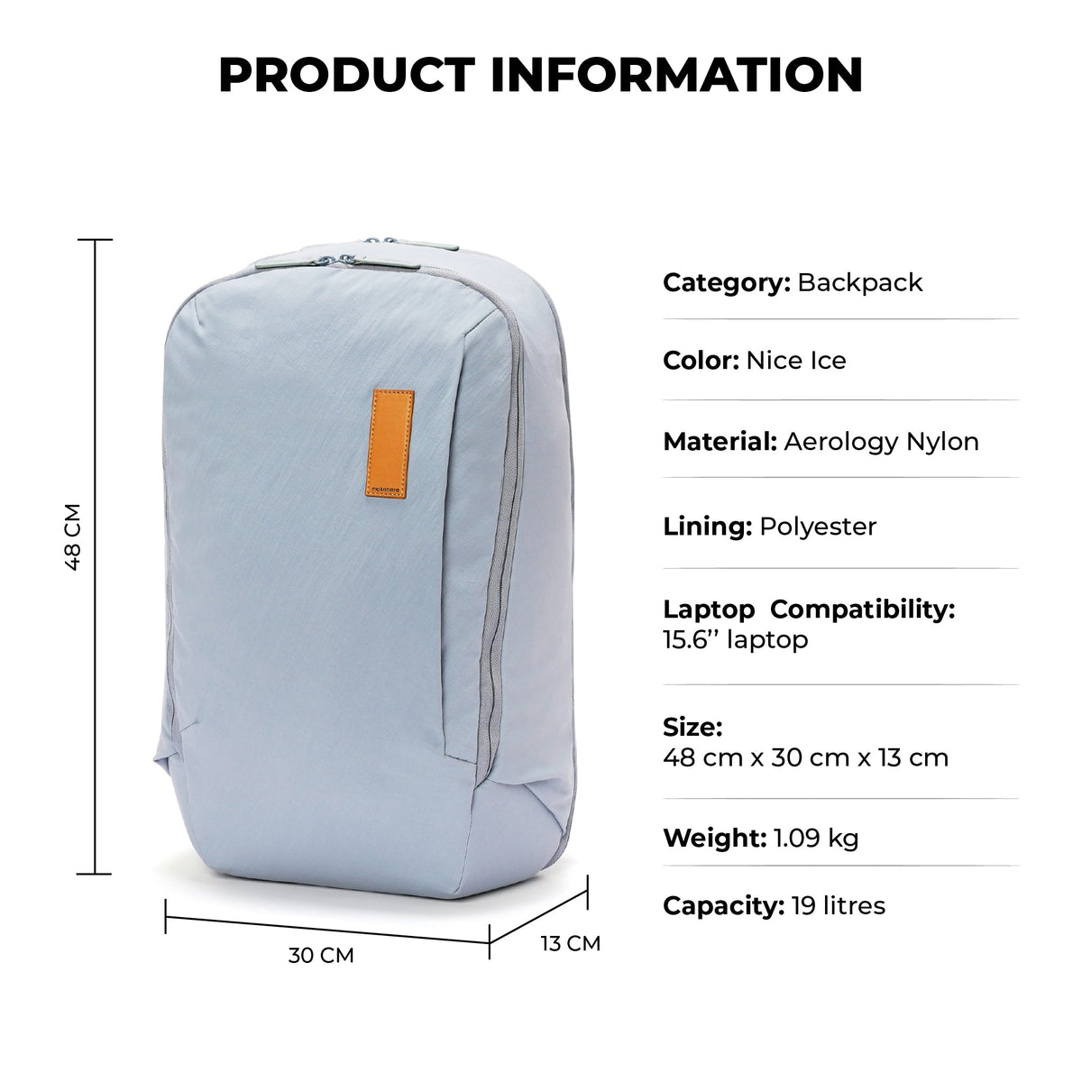 The Aisle Backpack, Ergonomic Design With Padded Straps_Nice Ice