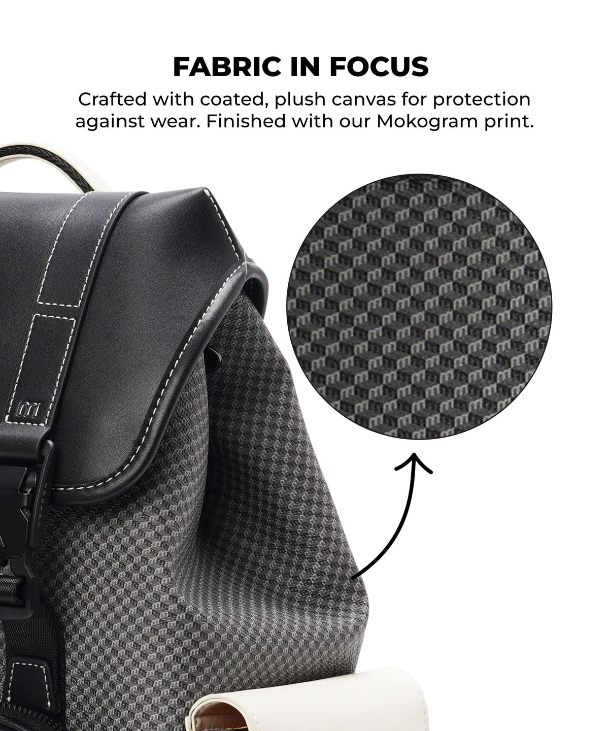 Teriyaki Backpack, Vegan Leather Trims_Black Sesame