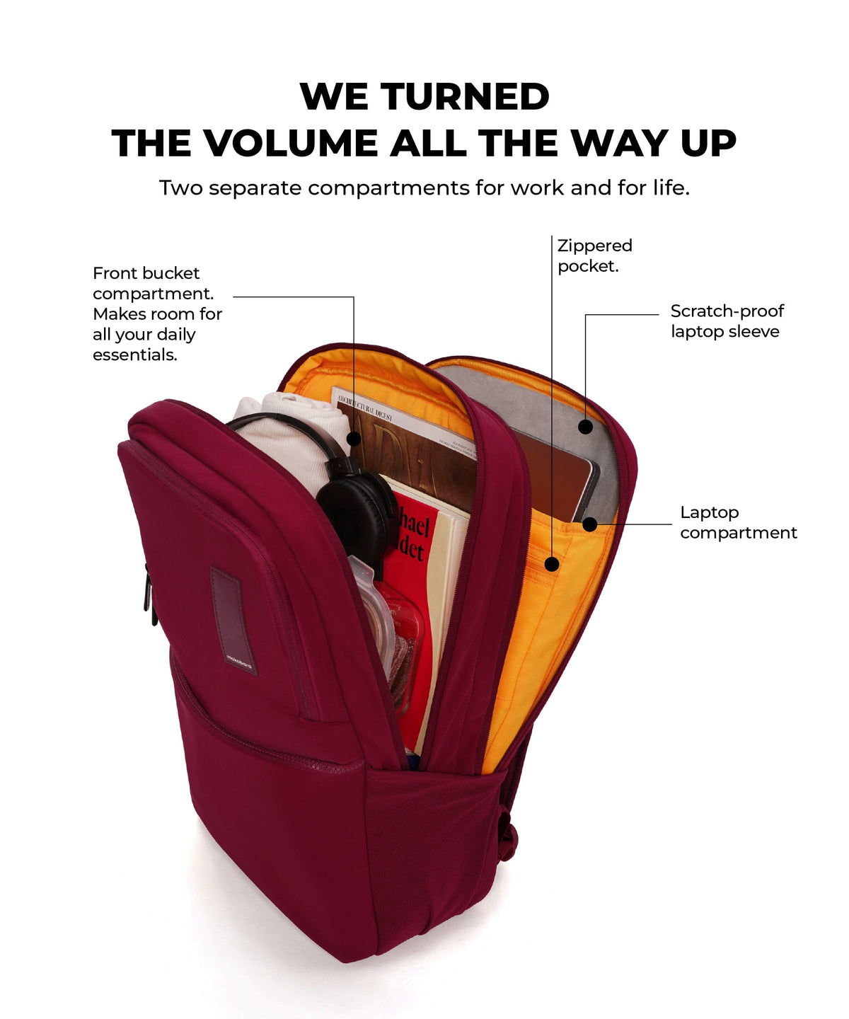 The Kaleido Backpack for Work, Travel_Feeling Grapeful (plush)