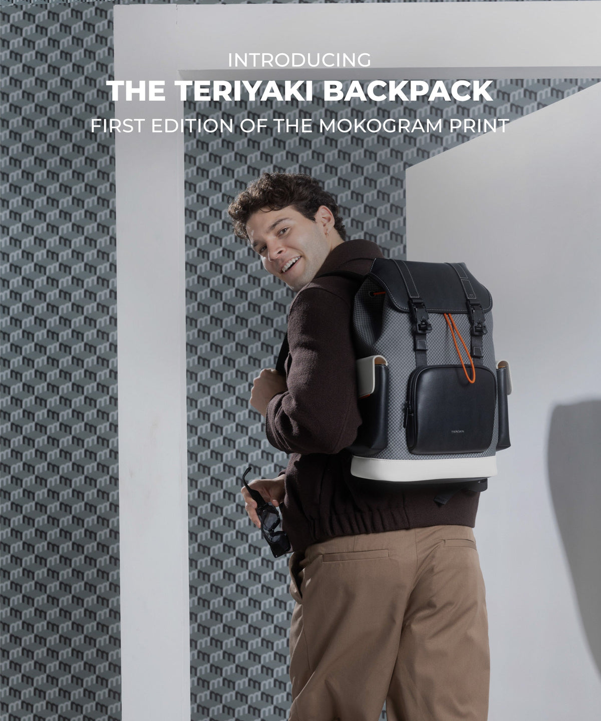 Teriyaki Backpack, Vegan Leather Trims_Black Sesame