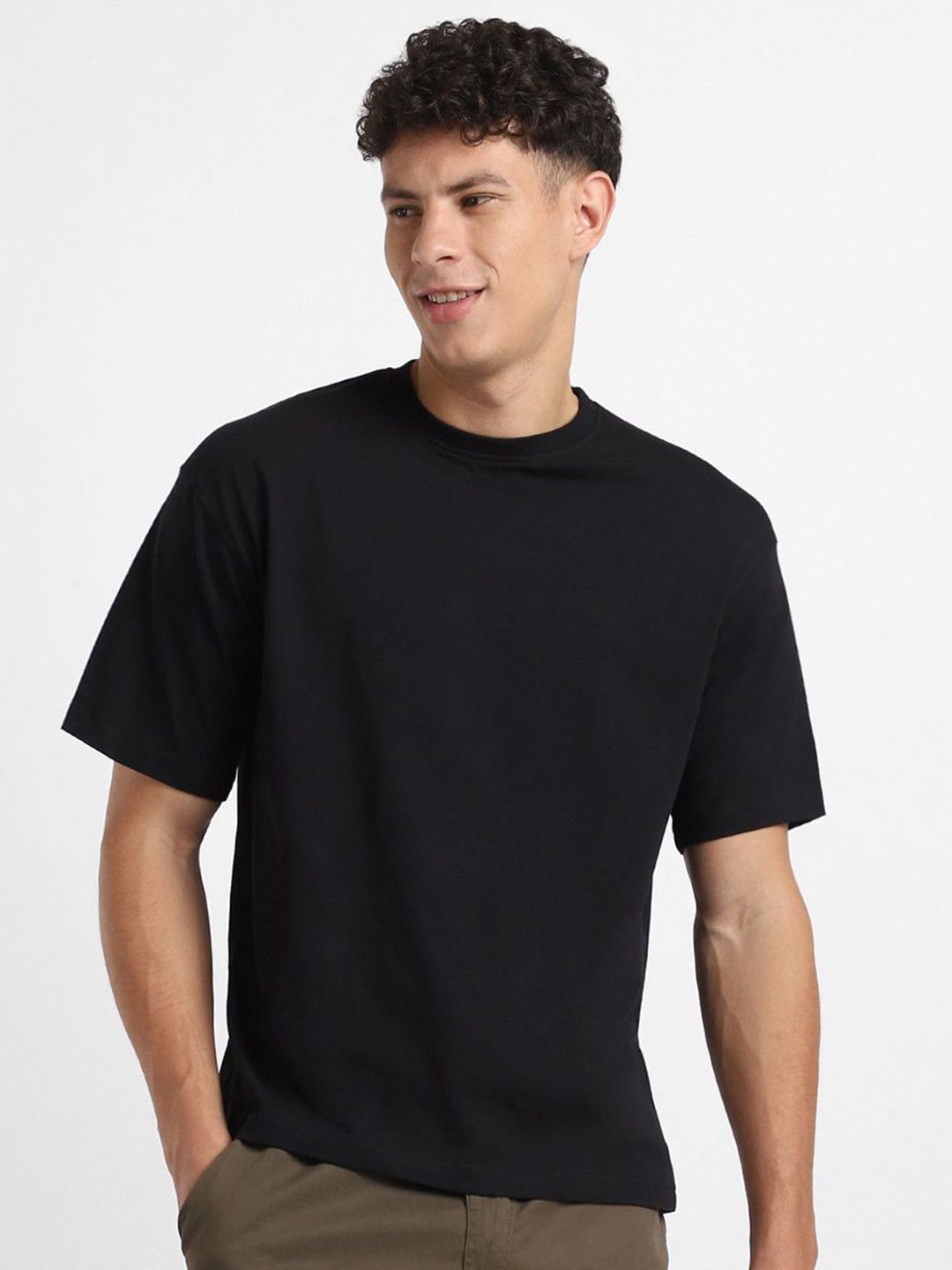 NOBERO Men Oversized Round Neck Cotton T-Shirt Pack