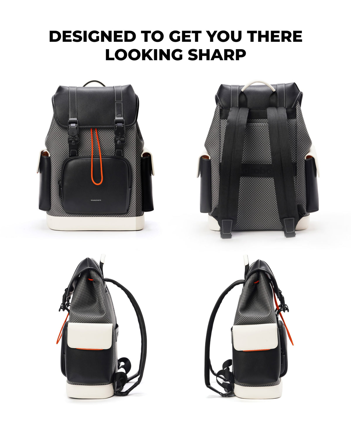 Teriyaki Backpack, Vegan Leather Trims_Black Sesame