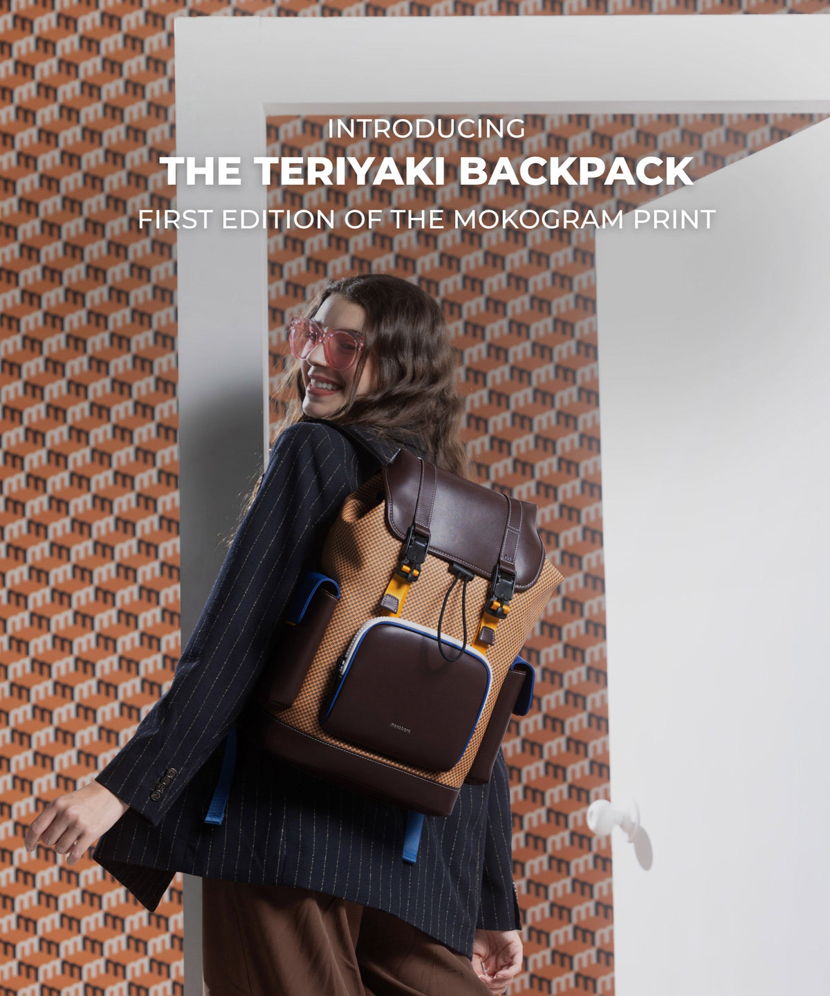 Teriyaki Backpack, Signature Coated Canvas & Vegan Leather Trims_Tofu