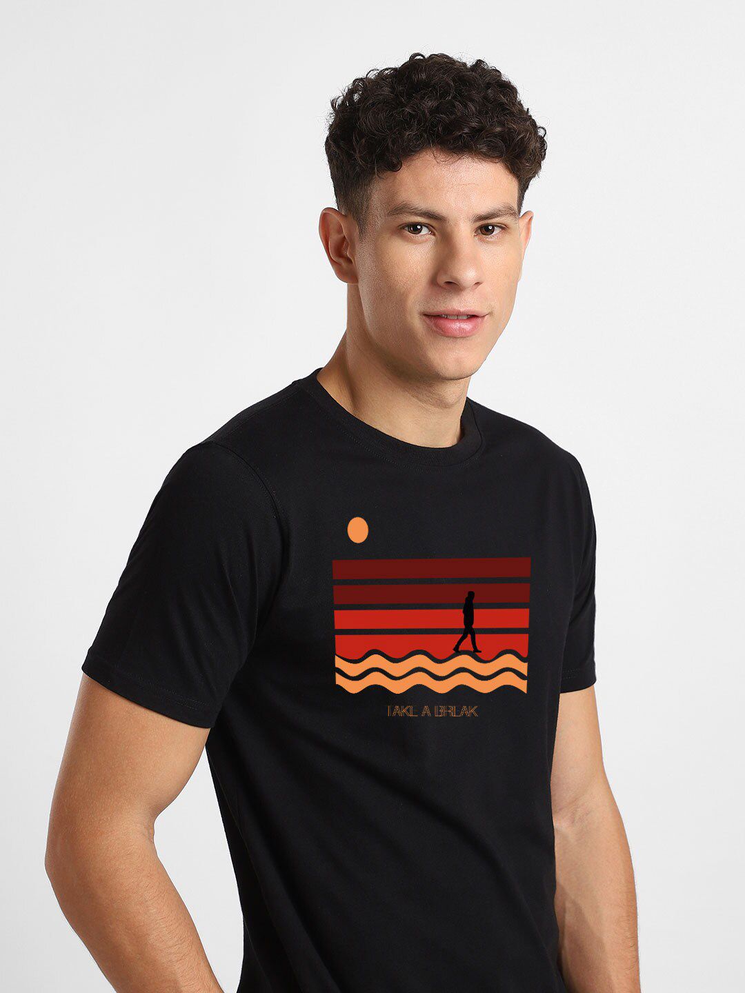 NOBERO Men Graphic Printed Cotton T-Shirt Pack of 2