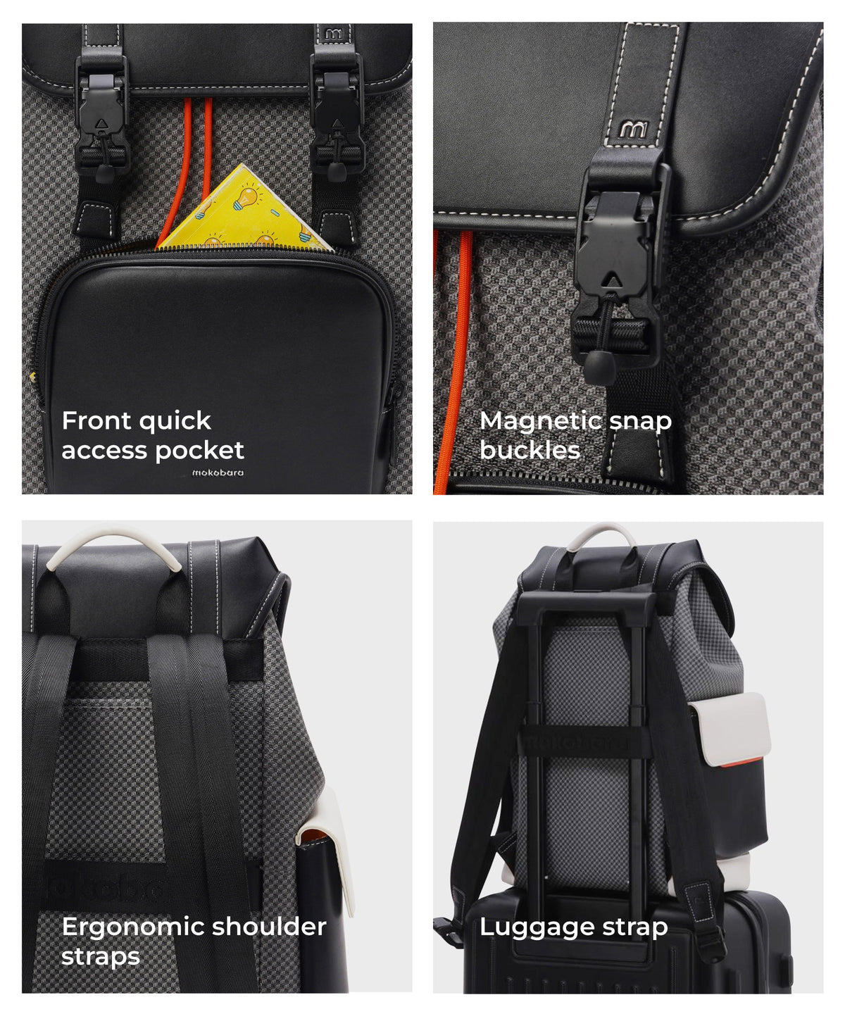 Teriyaki Backpack, Vegan Leather Trims_Black Sesame