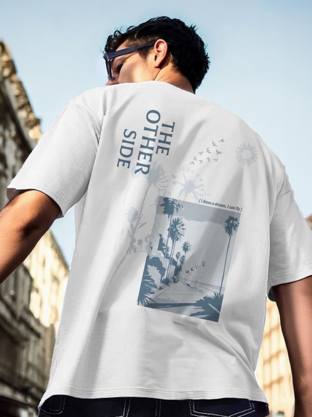 NOBERO Men Oversized Graphic Printed Cotton T-shirt