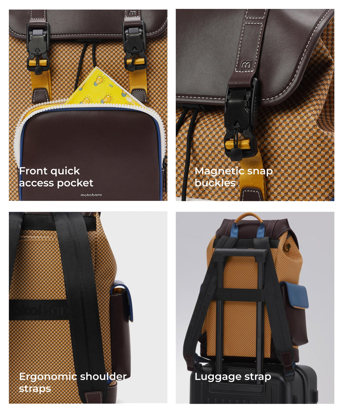 Teriyaki Backpack, Signature Coated Canvas & Vegan Leather Trims_Tofu
