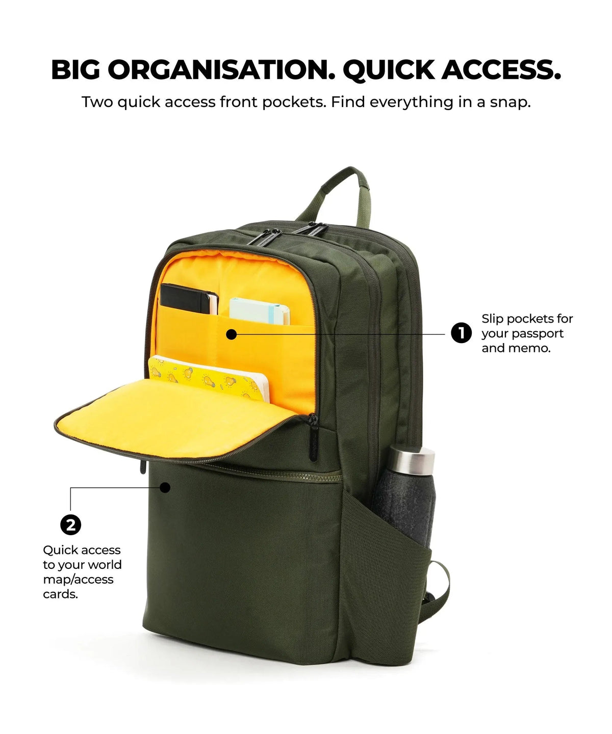 The Kaleido Backpack for Work, Travel, and Daily Use_Seaweed Green