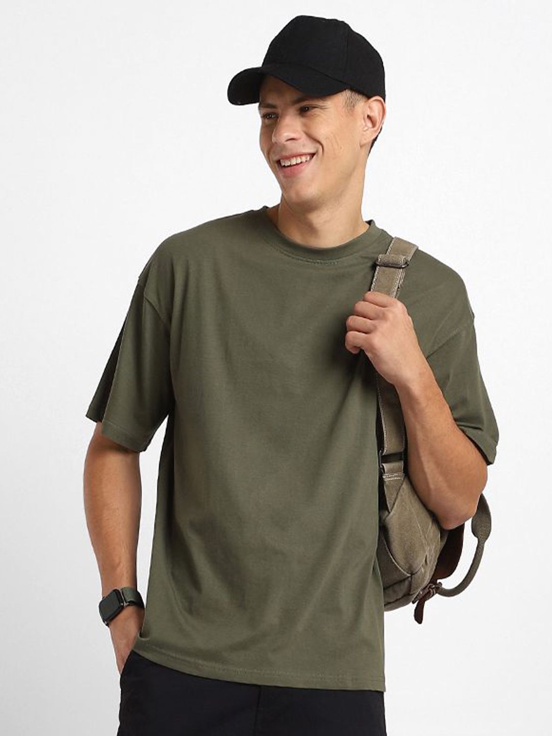 NOBERO Men Pack of 2 Oversized Cotton T-shirt