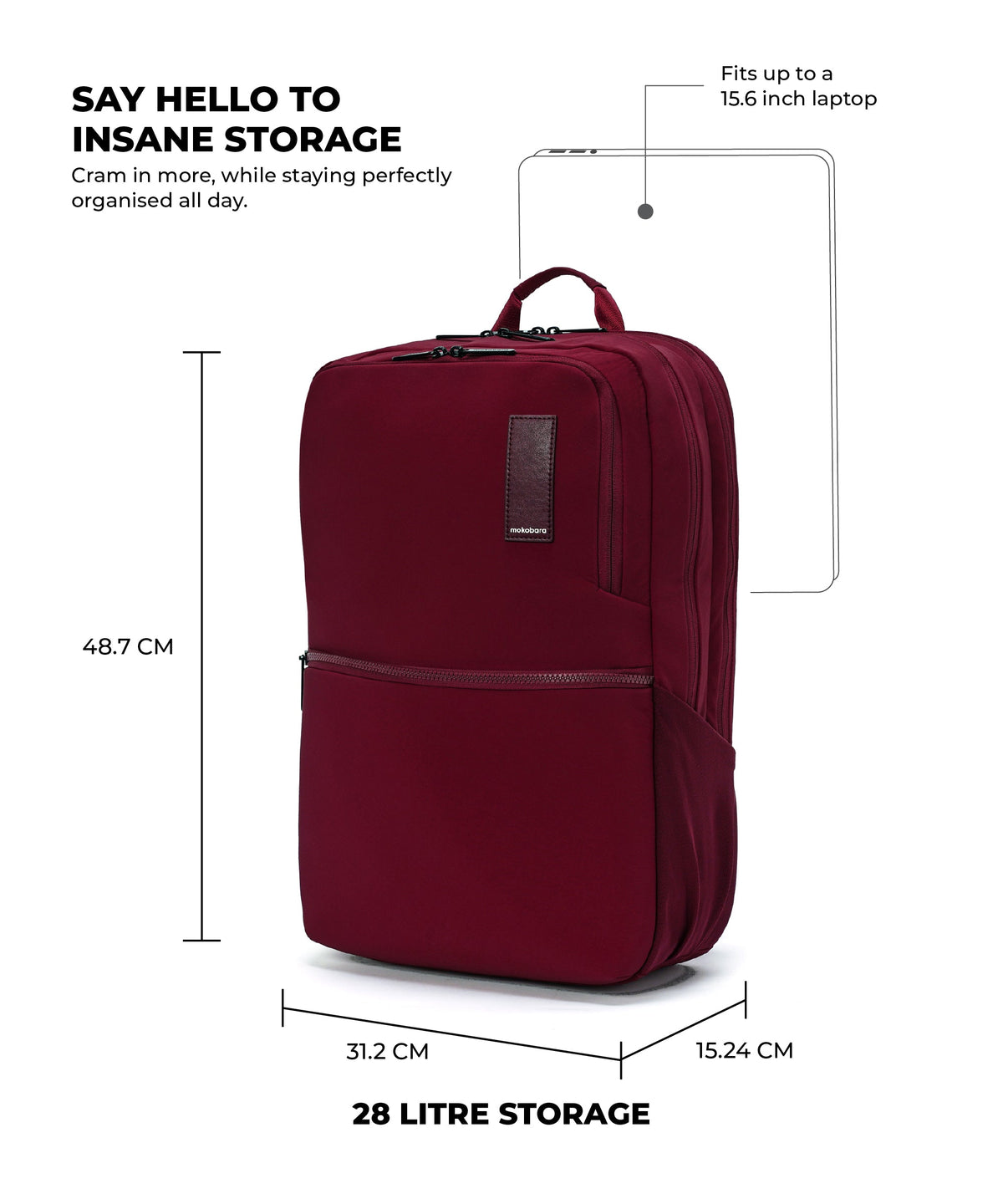 The Kaleido Backpack for Work, Travel_Feeling Grapeful (plush)