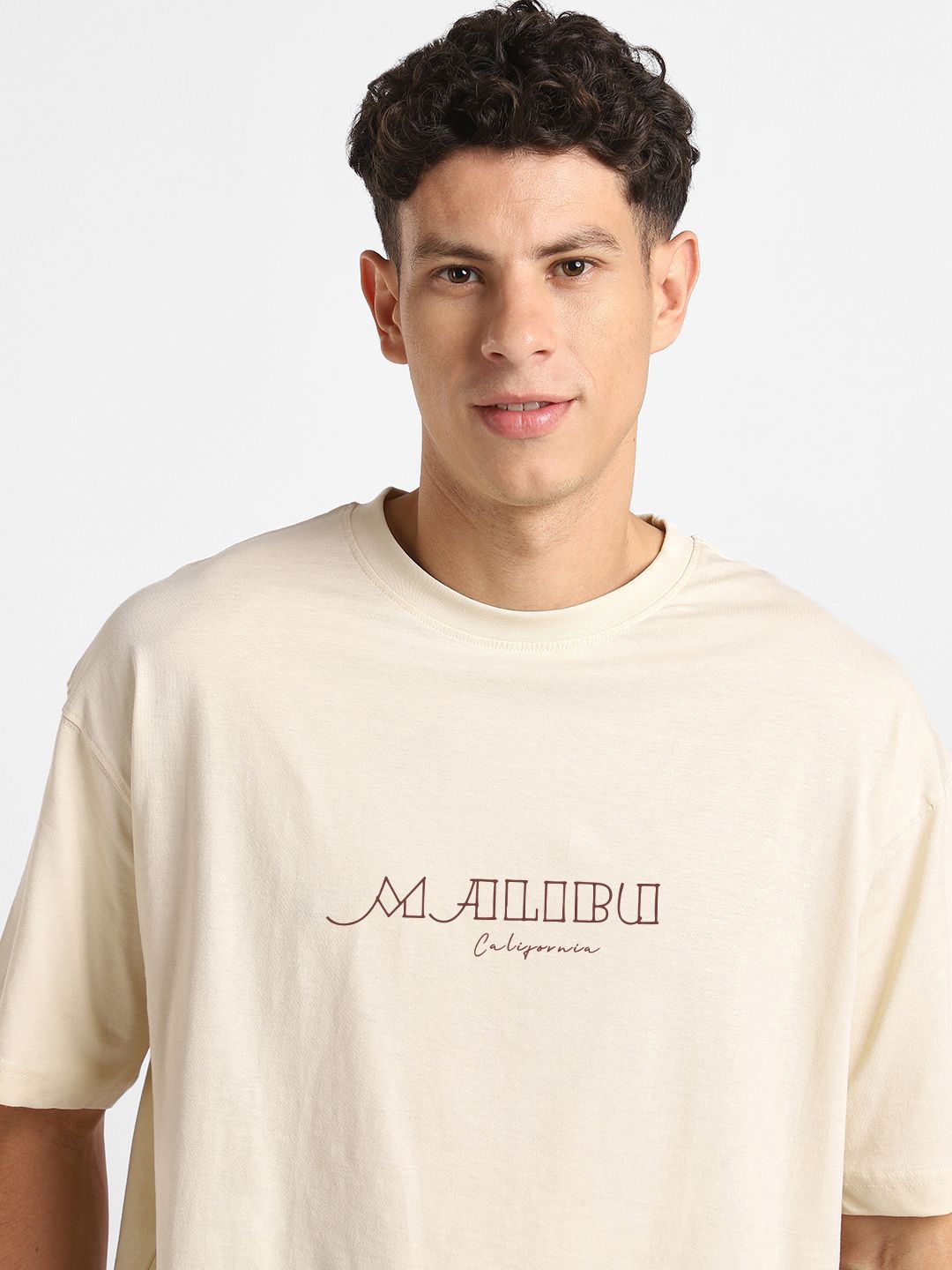 NOBERO Men Oversized Graphic Printed Cotton T-shirt