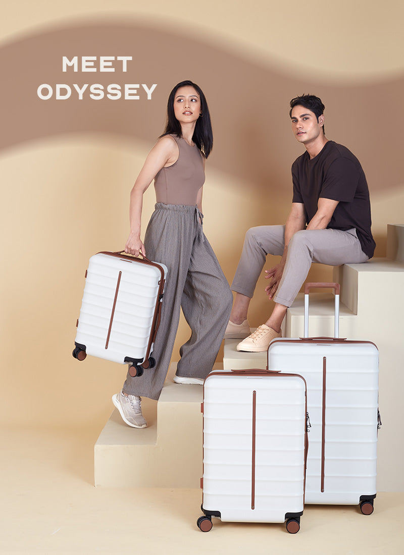 Odyssey Combo | Sand | Set of 3 Hard Luggage